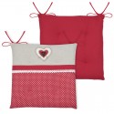 Perna scaun Lyna rosie 38x38 cm