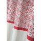 Draperie gri cu flori rosii
