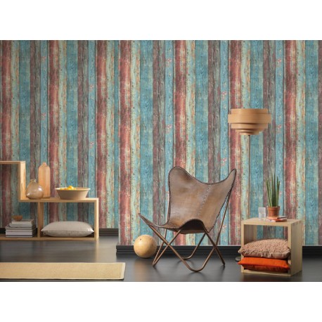 Tapet imitatie lemn boho - decorare