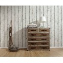 Tapet Lemn Shabby Chic alb