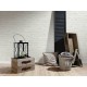 Decorare cu Tapet Caramizi vopsite alb-gri