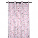 Draperie blackout roz cu floricele
