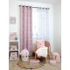 Draperie blackout roz cu floricele