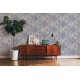 Tapet perete vintage bleu - decorare