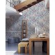 Tapet perete vintage bleu - decorare
