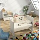 Paturica sac de dormit bebe crem - decorare