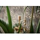 Tapet gri-auriu Plante tropicale - decorare
