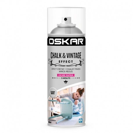 Vopsea creta spray Oskar Cloudy White
