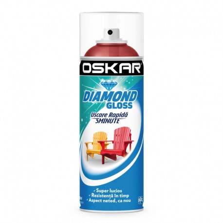 Spray rosu aprins RAL 3020 Oskar Diamond Gloss