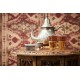 Tapet rustic etno rosu-bej - decorare