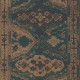 Tapet rustic etno turcoaz-bej