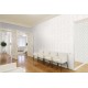 Tapet geometric Ava alb - decorare