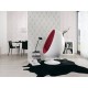 Tapet geometric Ava alb - decorare