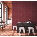 Tapet geometric Ava rosu burgund