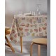 Fata de masa impermeabila Tazas - decorare