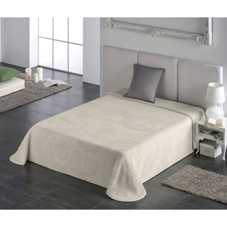 Cuvertura pat moderna crem
