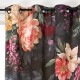 Draperie catifea cu flori roz Pivoine - detaliu