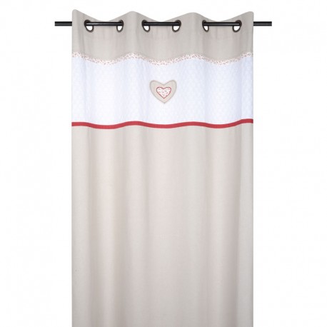Draperie dormitor Amelia cu inimioara