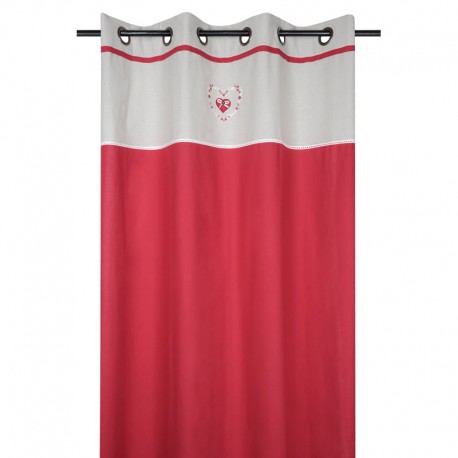 Draperie rosie rustica Pauline