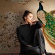Fototapet exotic cu pauni si magnolii - decorare