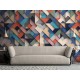 Fototapet geometric multicolor - decorare