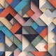 Fototapet geometric multicolor - detaliu