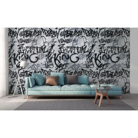 Fototapet Graffiti alb negru