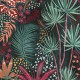 Fototapet eclectic Plante tropicale - detaliu