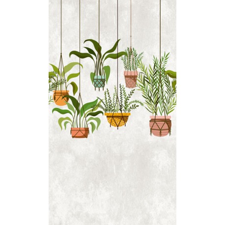 Fototapet living cu motive botanice