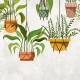 Fototapet living cu motive botanice - detaliu