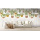 Fototapet living cu motive botanice - decorare cu 3 role