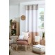 Draperie bumbac alb-bej Achillea - decorare