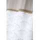 Draperie bumbac alb-bej Achillea - detaliu