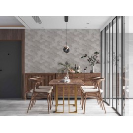 Tapet 3D Hexagoane gri