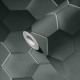 Tapet 3D Hexagoane antracit - detaliu