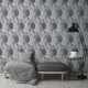 Tapet 3D cu model geometric gri - decorare
