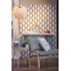 Tapet 3D retro auriu-gri - decorare