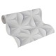 Tapet 3D floral gri