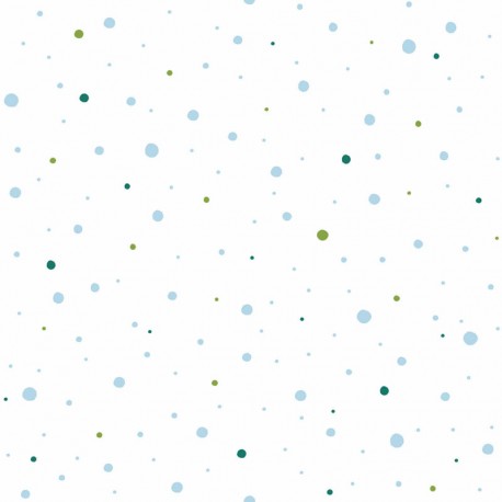 Tapet bleu cu buline colorate