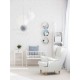 Tapet alb negru cu buline - decorare