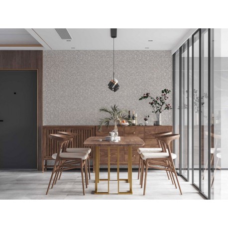 Tapet etno alb-gri - decorare
