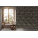 Tapet baroc negru cu aspect textil