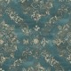 Tapet baroc albastru cu aspect textil