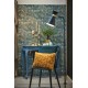 Tapet baroc albastru cu aspect textil - decorare