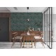 Tapet baroc albastru cu aspect textil - decorare