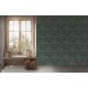 Tapet baroc albastru cu aspect textil - decorare