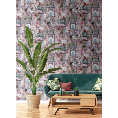 Tapet oriental cu motiv etno indian - decorare