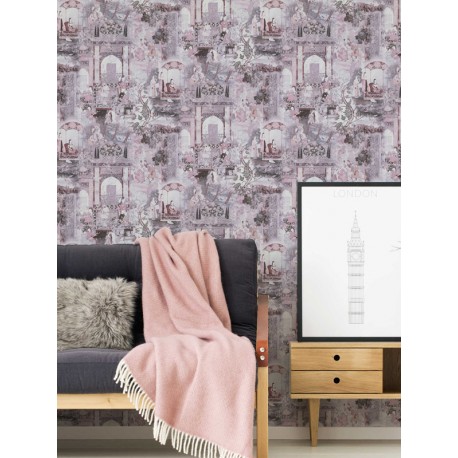 Tapet oriental cu design etno vintage - decorare