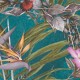 Tapet tropical turcoaz - detaliu