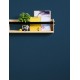 Tapet albastru - beton vopsit - decorare